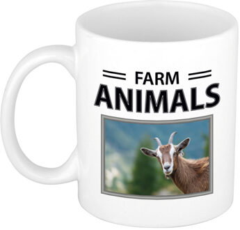 Foto mok Geit beker - farm animals cadeau Geiten liefhebber - feest mokken Wit