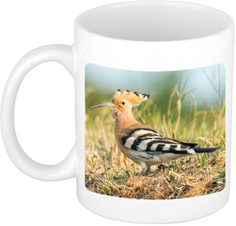 Foto mok hop vogel mok / beker 300 ml - Cadeau vogels liefhebber - feest mokken Wit