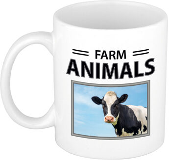 Foto mok Koe beker - farm animals cadeau Koeien liefhebber - feest mokken Wit