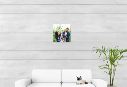 Foto op aluminium wit 40 x 40 cm