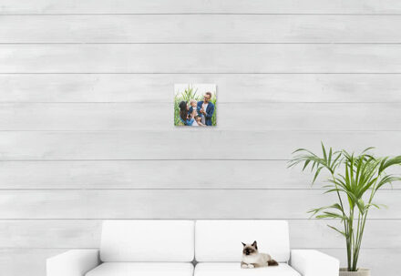 Foto op geborsteld aluminium 30 x 30 cm