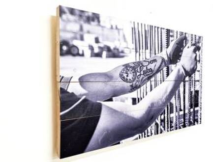 Foto op steigerhout 50x70 cm