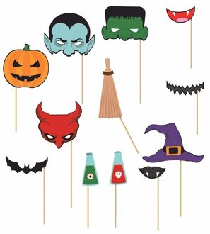 Foto prop set Halloween 12 stuks