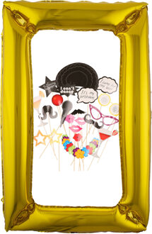 Foto prop set met frame - verjaardag/birthday party - 21-delig - photo booth accessoires