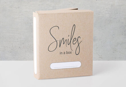 Foto's in een hip doosje karton