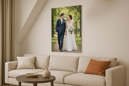 Foto verlijmd op aluminium 60x100 cm