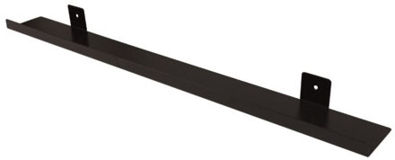 Foto Wandplank Zwart Staal 60x5x9cm