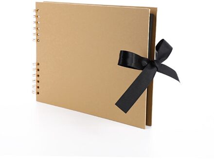 Fotoalbums Zwarte Bladzijden Geheugen Boeken A4 Ambachtelijke Papier Diy Scrapbooking Foto 12 Marker Pennen Bruiloft Verjaardag Childrens geel