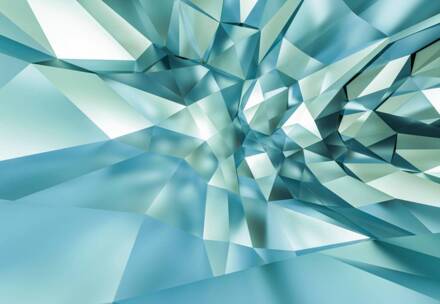 Fotobehang - 3D Crystal Cave 368x254cm - Papierbehang Multikleur
