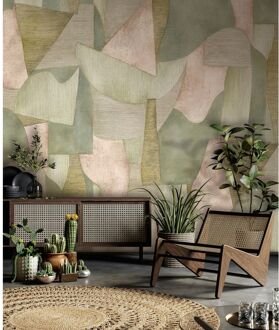 Fotobehang Abstract Smart Art Gallery 47392 - Groen - Beige - Olijf - Grijs-groen - 2,70m X 424cm