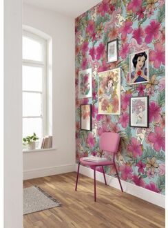 Fotobehang - Ariel Pink Flower 200x280cm - Vliesbehang Multikleur