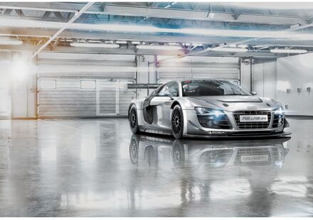 Fotobehang - Audi R8 Le Mans 368x254cm - Papierbehang Multikleur