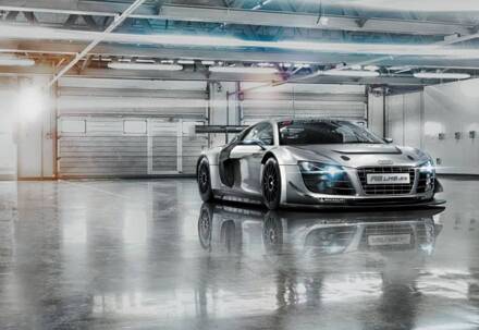 Fotobehang - Audi R8 Le Mans 368x254cm - Papierbehang Multikleur