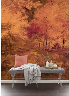 Fotobehang - Autumna 200x280cm - Vliesbehang Multikleur