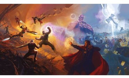 Fotobehang - Avengers Epic Battles Two Worlds 500x280cm - Vliesbehang Multikleur