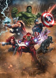 Fotobehang - Avengers Superpower 200x280cm - Vliesbehang Multikleur