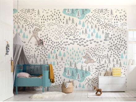 Fotobehang - Bambi Woodland 400x280cm - Vliesbehang Multikleur