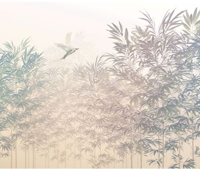 Fotobehang - Bamboo Paradise 300x250cm - Vliesbehang Multikleur