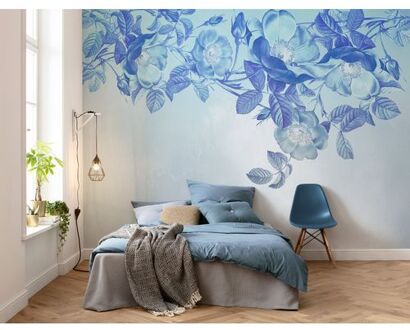 Fotobehang - Blue Aura 350x250cm - Vliesbehang Multikleur