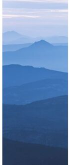 Fotobehang - Blue Mountain 100x250cm - Vliesbehang Multikleur