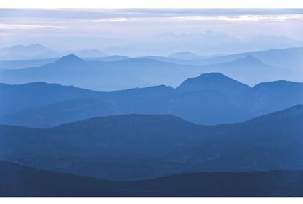 Fotobehang - Blue Mountain 400x250cm - Vliesbehang Multikleur
