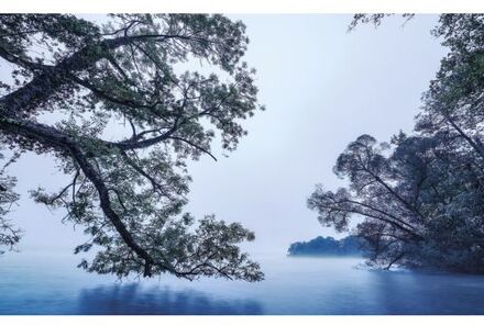 Fotobehang - Blue Waters 400x250cm - Vliesbehang Multikleur