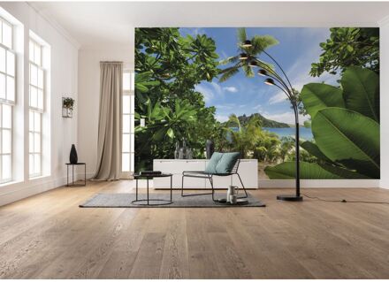 Fotobehang - Cast Away Jungle 450x280cm - Vliesbehang Multikleur