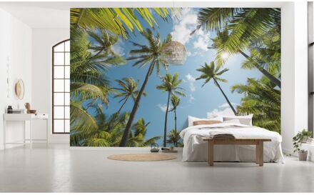 Fotobehang - Coconut Heaven 450x280cm - Vliesbehang Multikleur