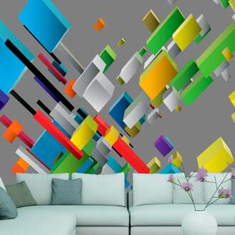 Fotobehang - Color Puzzle - Vliesbehang Divers - 100x70 cm