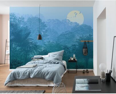 Fotobehang - Deep in the Jungle 400x280cm - Vliesbehang Multikleur