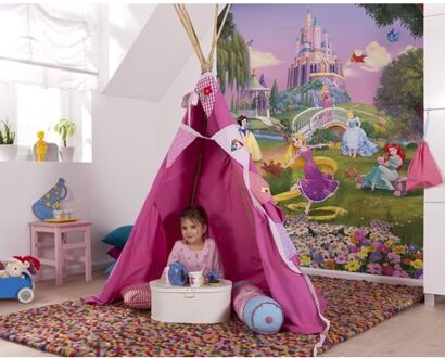 Fotobehang - Disney Princess Sunset 184x254cm - Papierbehang Multikleur