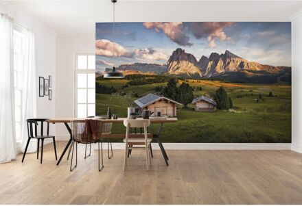 Fotobehang - Dolomitentraum 450x280cm - Vliesbehang Multikleur