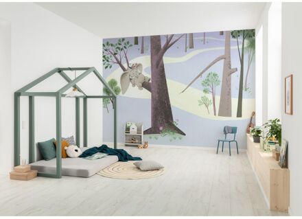 Fotobehang - Dumbo Sleep on Tree 400x280cm - Vliesbehang Multikleur