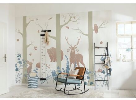 Fotobehang - Forest Animals 400x280cm - Vliesbehang Multikleur