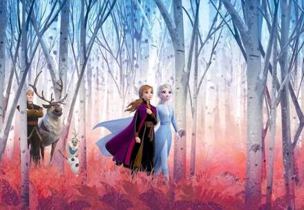 Fotobehang - Frozen Friends Forever 368x254cm - Papierbehang Multikleur