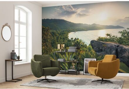 Fotobehang - Golden Air 450x280cm - Vliesbehang Multikleur