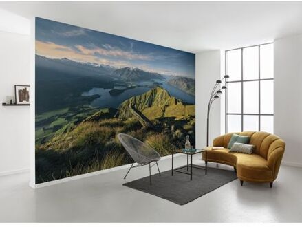 Fotobehang - Green Ridges 450x280cm - Vliesbehang Multikleur