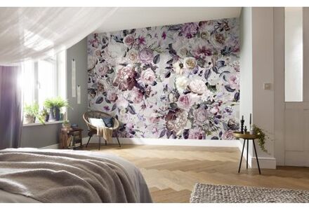 Fotobehang - Lovely Blossoms 350x250cm - Vliesbehang Multikleur