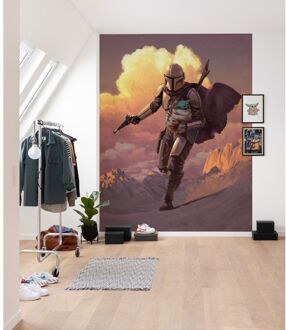 Fotobehang - Mandalorian Escape 200x280cm - Vliesbehang Multikleur