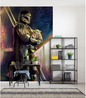 Fotobehang - Mandalorian Savior 200x280cm - Vliesbehang Multikleur