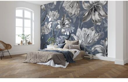 Fotobehang - Merian Blue 350x250cm - Vliesbehang Multikleur