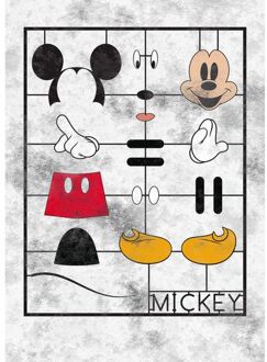 Fotobehang - Mickey Kit 200x280cm - Vliesbehang Multikleur