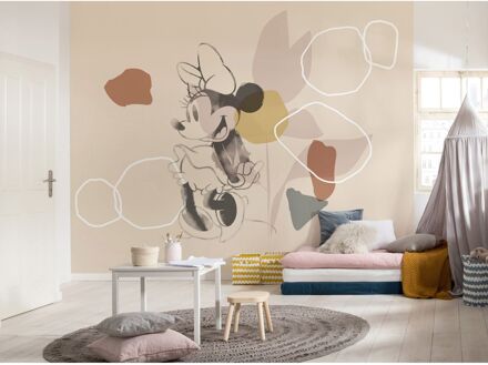 Fotobehang - Minnie Soft Shapes 350x280cm - Vliesbehang Multikleur