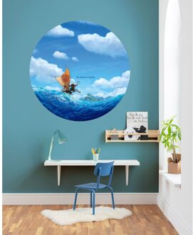 Fotobehang - Moana Ocean is Calling 125x125cm - Rond - Vliesbehang - Zelfklevend Multikleur