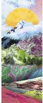 Fotobehang - Mountain Top 100x250cm - Vliesbehang Multikleur