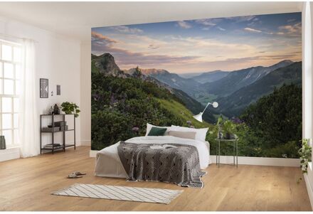 Fotobehang - Naturpark Allgäuer Hochalpen 450x280cm - Vliesbehang Multikleur