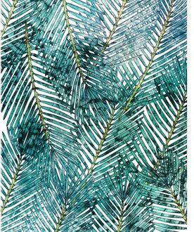 Fotobehang - Palm Canopy 200x250cm - Vliesbehang Multikleur