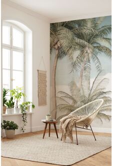 Fotobehang - Palm Oasis 200x280cm - Vliesbehang Multikleur