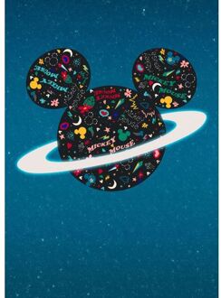 Fotobehang - Planet Mickey 200x280cm - Vliesbehang Multikleur