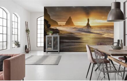 Fotobehang - Red Planet 450x280cm - Vliesbehang Multikleur
